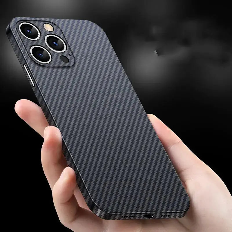 12 Pro Max Carbon Fiber Pattern Ultra-Thin Case - Ladjyanoo