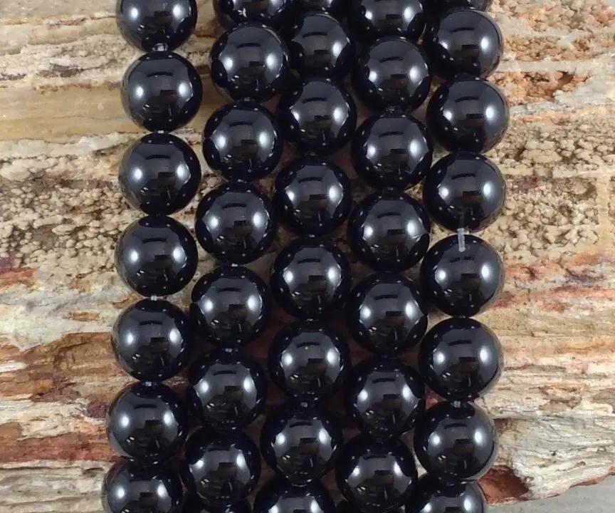 Black Onyx aka Black Agate Round - Ladjyanoo