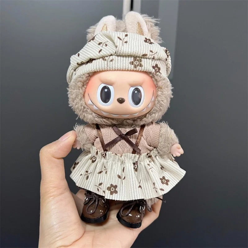 New Labubu Outfit Accessories for 17Cm Labubu V1 V2 Plush Doll'S Clothing Accessories