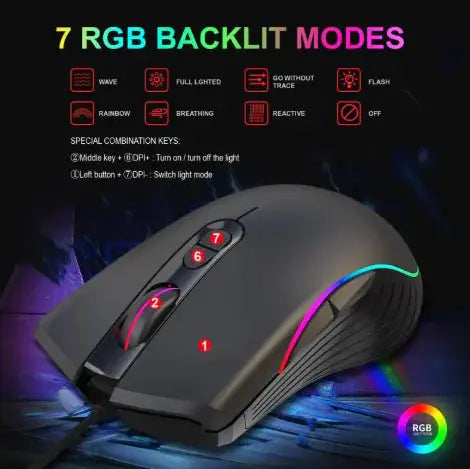 Glow Tech Gaming Mouse - Ladjyanoo