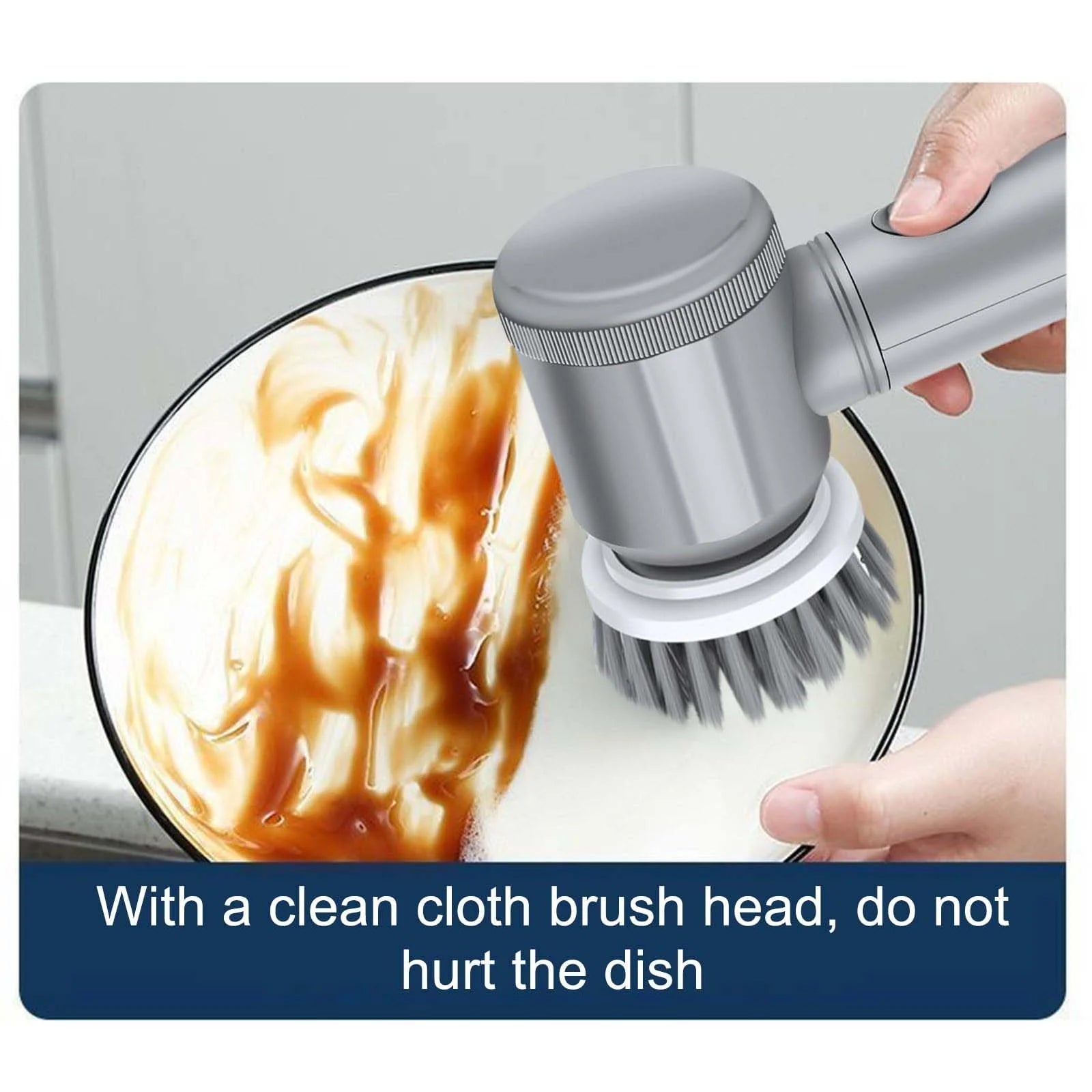 Cordless Electric Scrubber with 5 Replaceable Brush Heads - Handheld Power Cleaning Brush for Bathtubs, Floors, Walls, Tiles, Toilets, and Kitchen Surfaces
