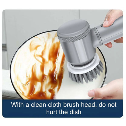 Cordless Electric Scrubber with 5 Replaceable Brush Heads - Handheld Power Cleaning Brush for Bathtubs, Floors, Walls, Tiles, Toilets, and Kitchen Surfaces