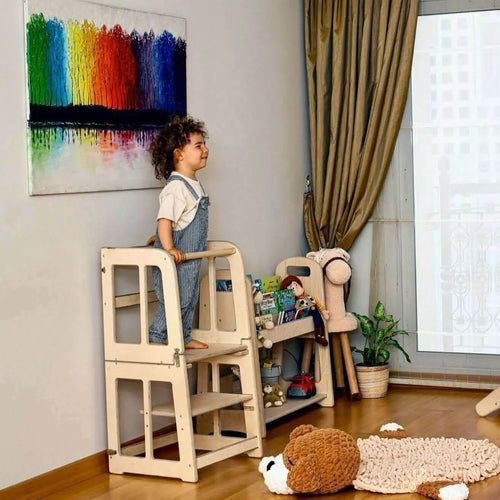 2in1 Montessori Learning Tower & Desk - Ladjyanoo