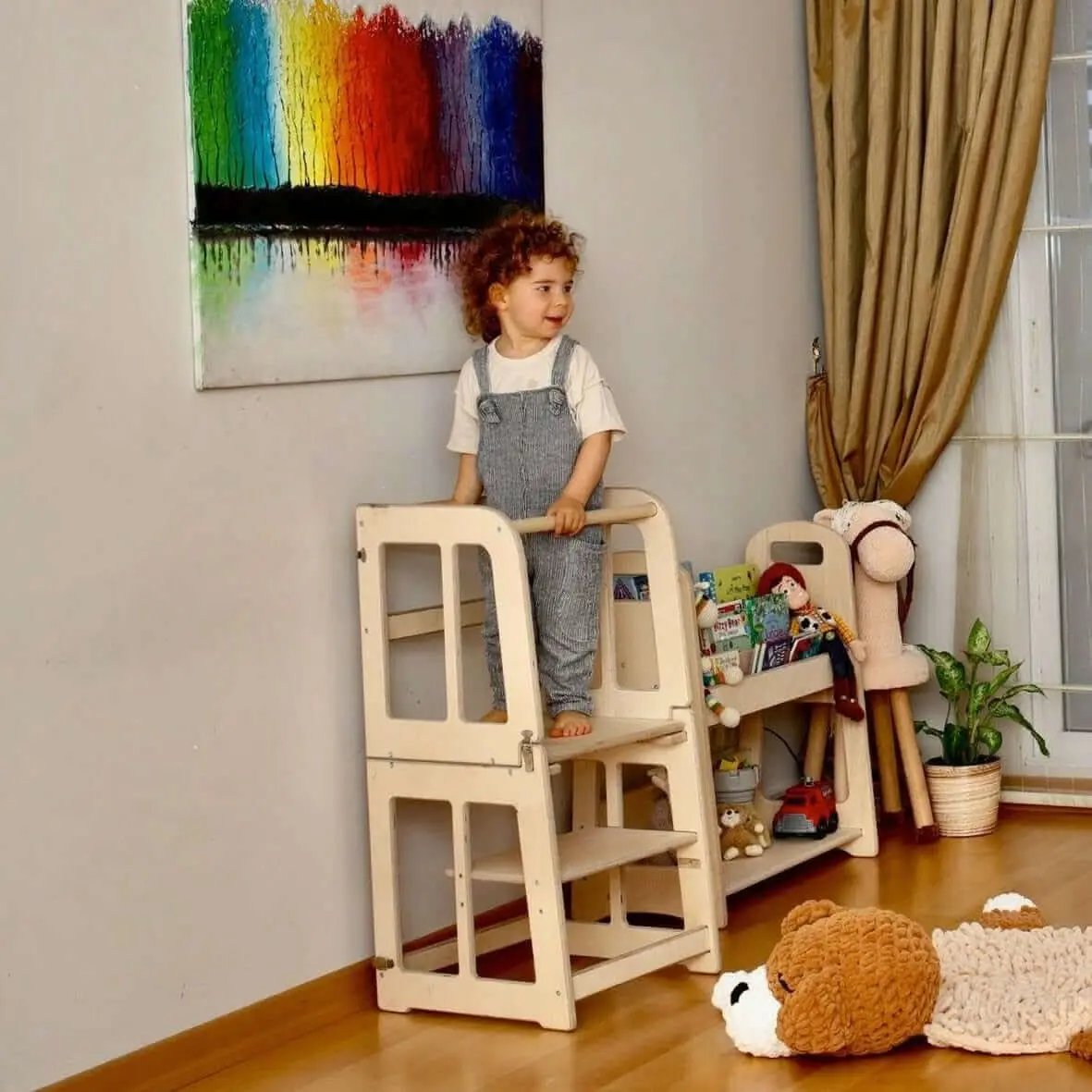 2in1 Montessori Learning Tower & Desk - Ladjyanoo