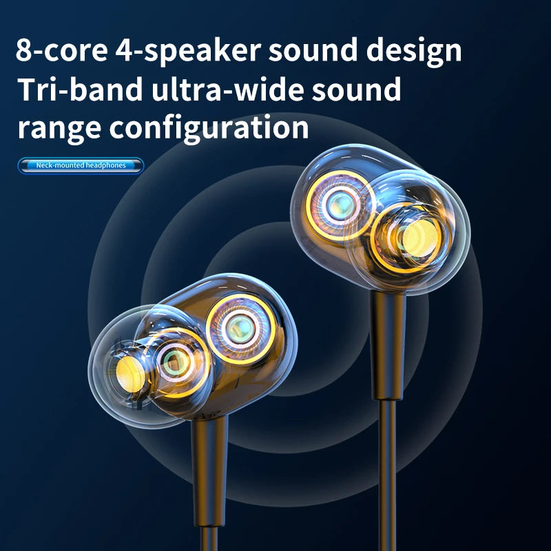 10000Mah 10000Hours Playback Wireless Bluetooth Earphones Magnetic Sports Running Headset Neckband Sport Earbuds Noise Reduction