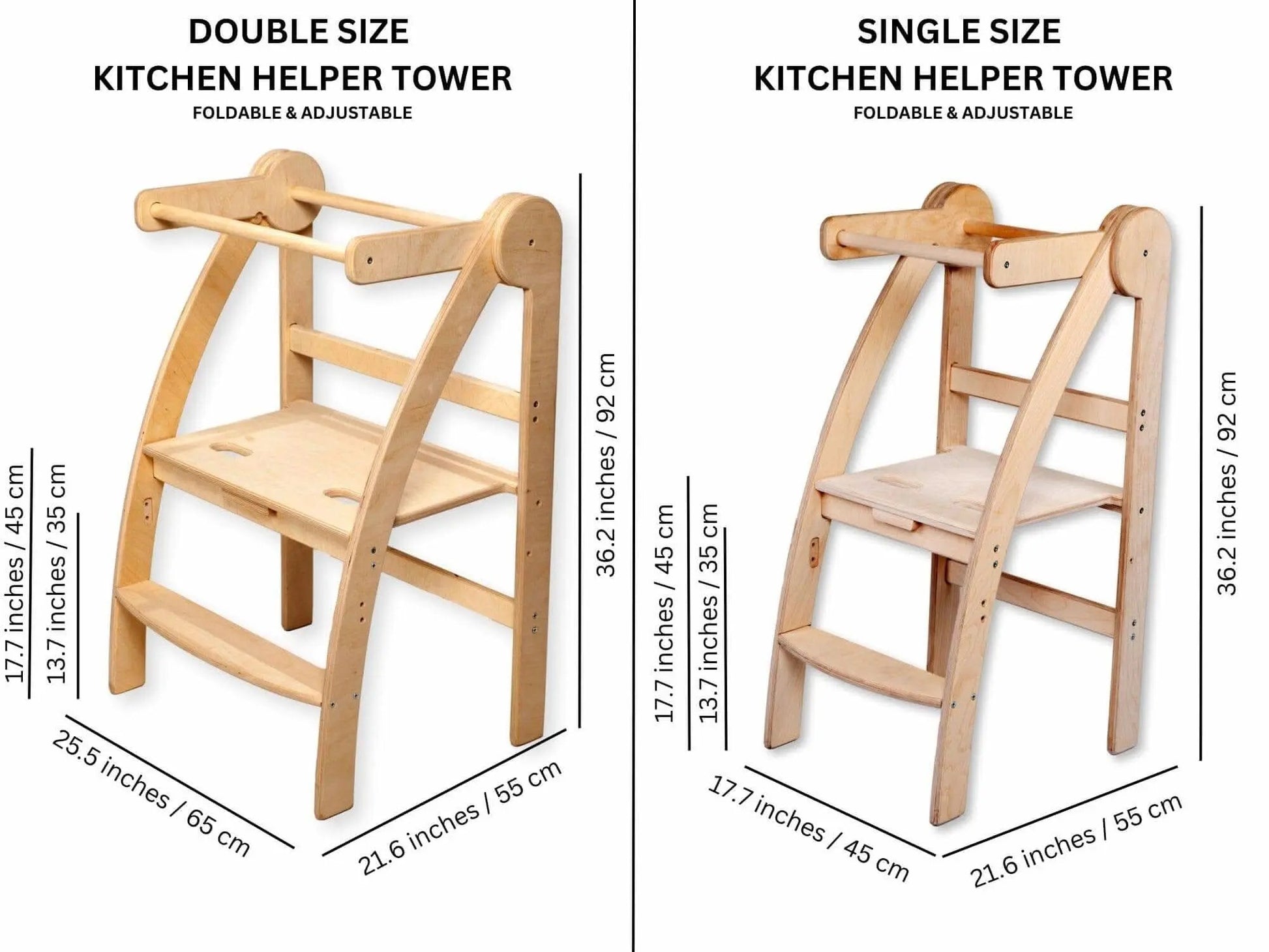 Double or Single Size Montessori Toddler Tower - Ladjyanoo