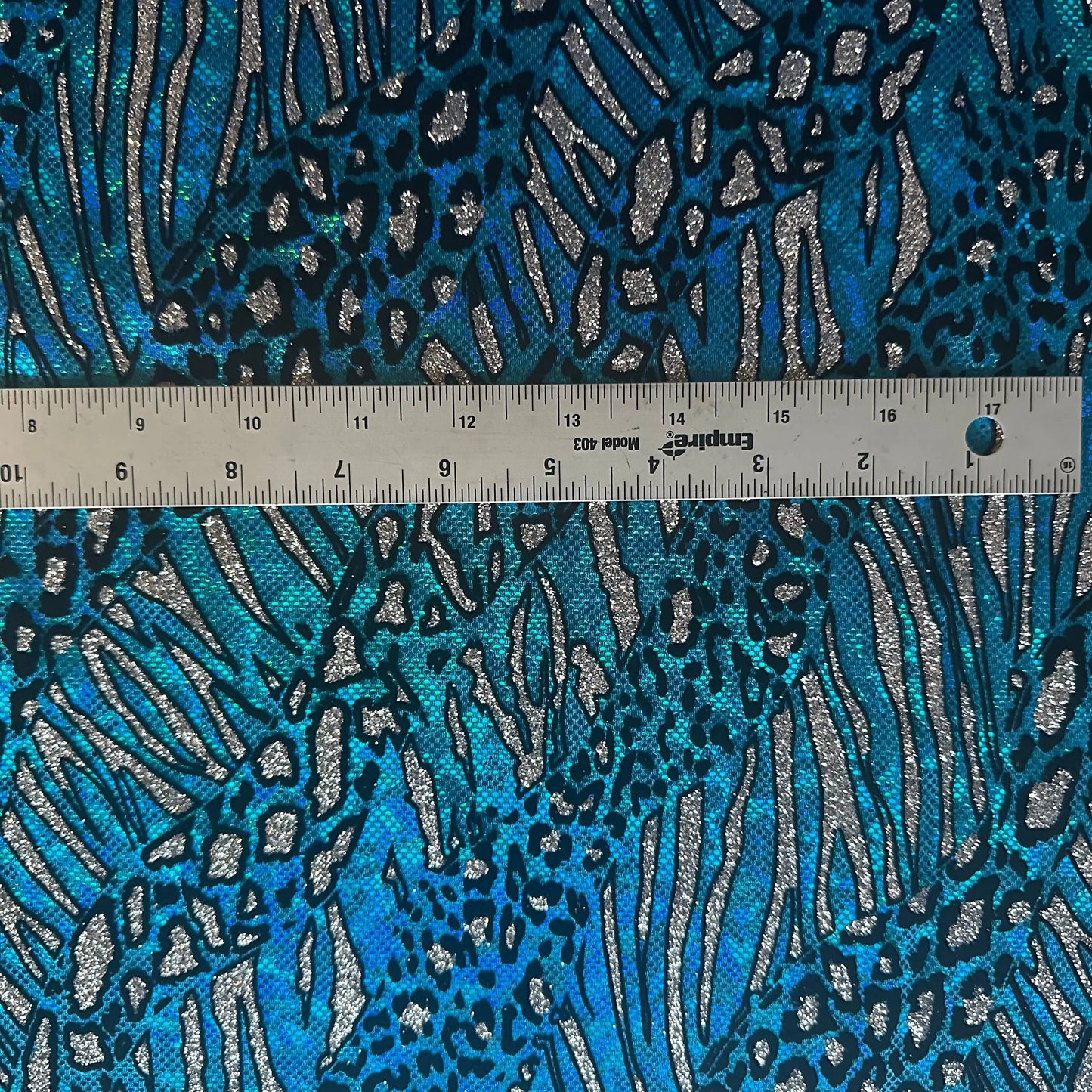 Cheetah Metallic Flocking Hologram Glitter Fabric in Nylon Spandex | Spandex Palace - Ladjyanoo