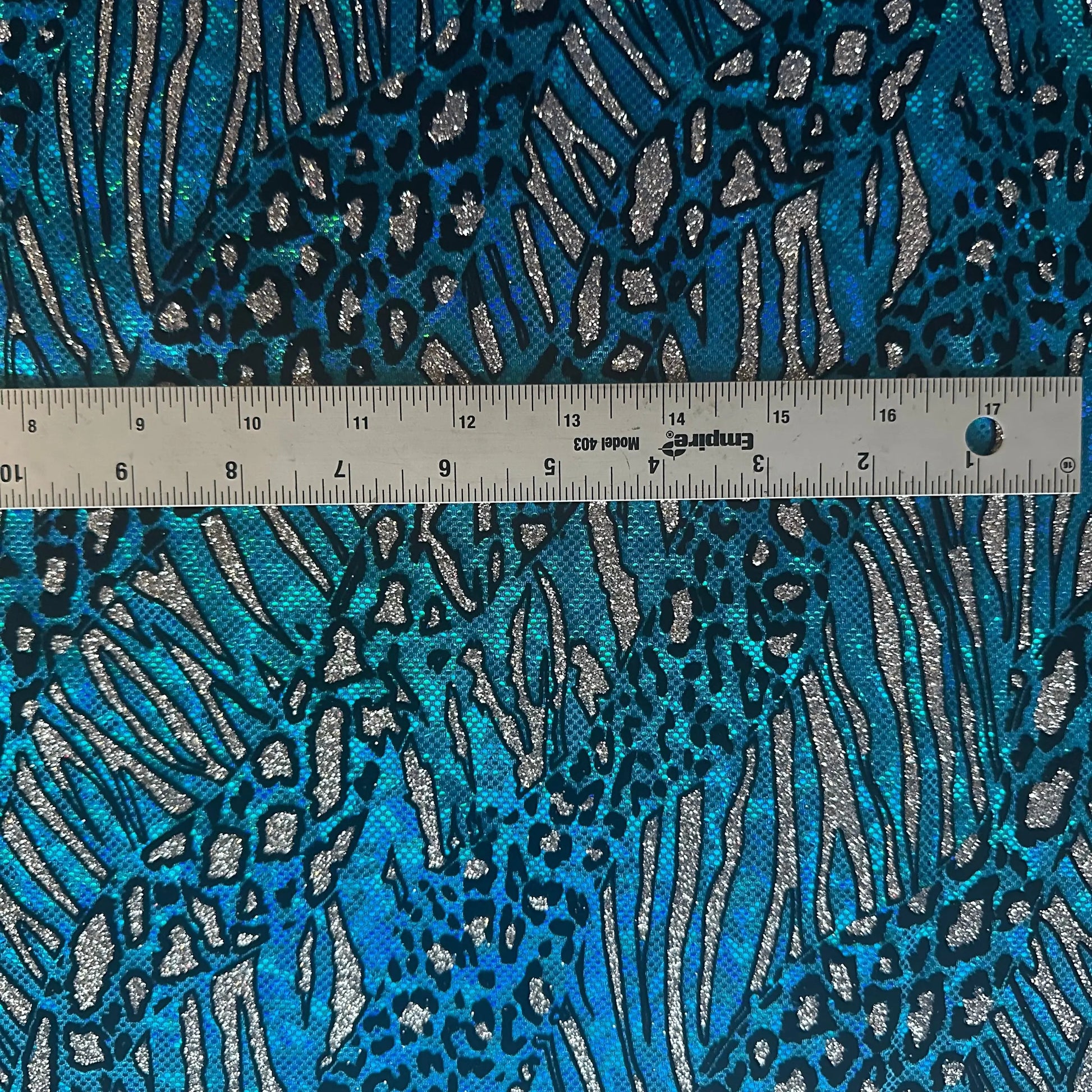 Cheetah Metallic Flocking Hologram Glitter Fabric in Nylon Spandex | Spandex Palace - Ladjyanoo