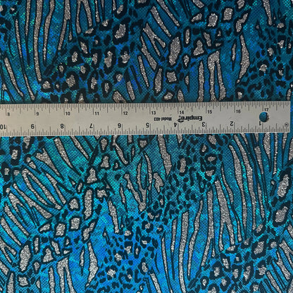 Cheetah Metallic Flocking Hologram Glitter Fabric in Nylon Spandex | Spandex Palace - Ladjyanoo