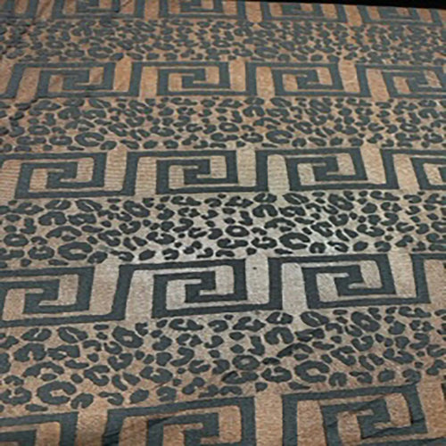 Burnout Greek Leopard Mesh Mechanical Stretch Fabric | Spandex Palace - Ladjyanoo