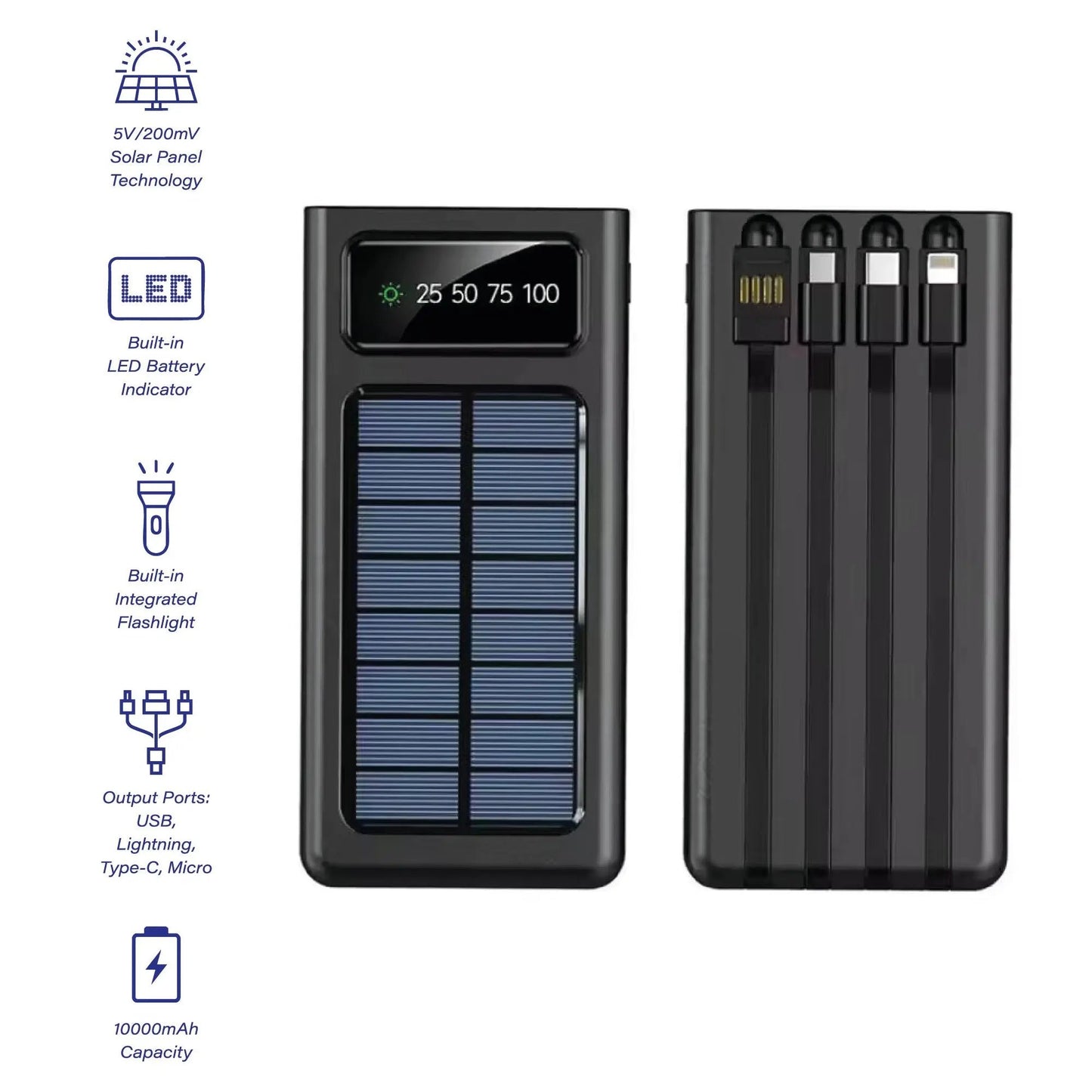 LED Portable Solarsync Power Bank – PoLED Portable Solarsync Power Bank – Power Anytime, Anywherewer Anytime, Anywhere - Ladjyanoo