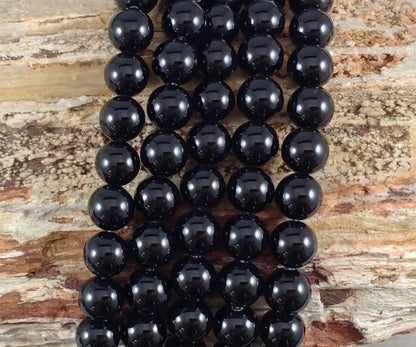 Black Onyx aka Black Agate Round - Ladjyanoo