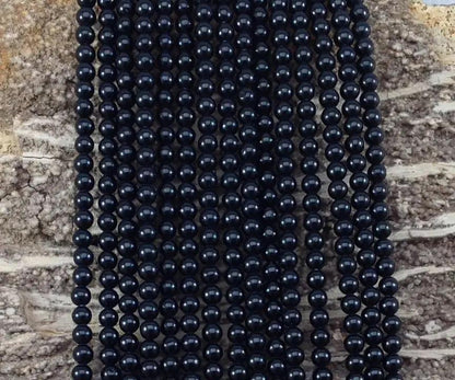 Black Onyx aka Black Agate Round - Ladjyanoo