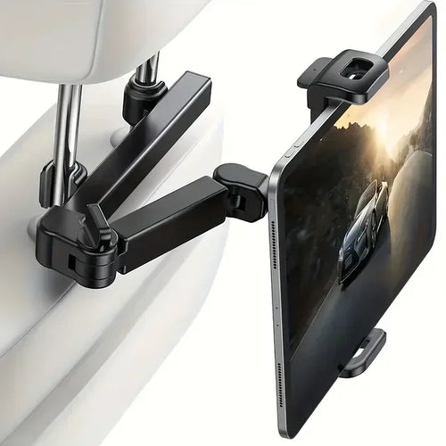 Car Telescopic Car Rear Pillow Phone Holder Tablet Rotating Car Seat Rear Stand Headrest Bracket for Phone Tablet
