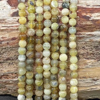 Dendritic Yellow Opal Round 6mm 8mm