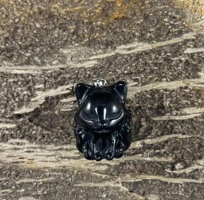 9 Tail Fox, Gemstone Pendants, 23x31mm (1pc) - Ladjyanoo